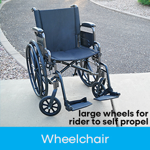 wheel chair for rental: portable and designed for rider to self propel